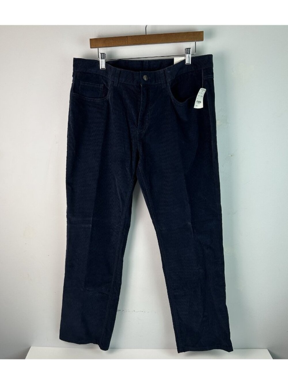 New Brooks Brothers Men's Blue  Corduroy Pants Sz 36x32 5 Pocket Stretch NWT